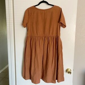 Tradlands Nico Dress In Rust Size Small